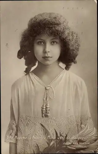 Ak Prinzessin Marie Jose von Belgien, Portrait