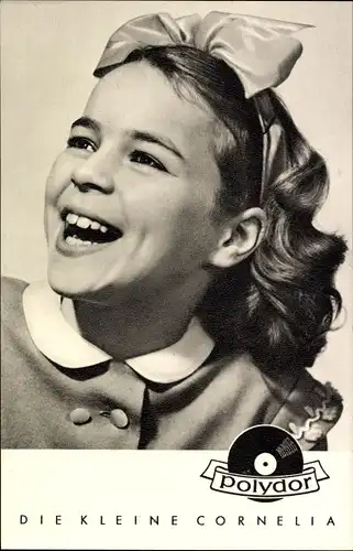 Ak Sängerin Die Kleine Cornelia, Portrait, Polydor-Schallplatten
