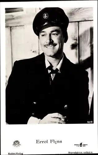 Ak Schauspieler Errol Flynn mit Zigarette, Kolibri Verlag 409