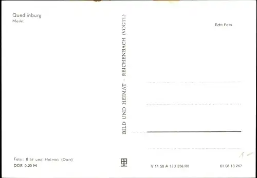 Ak Quedlinburg im Harz, Markt