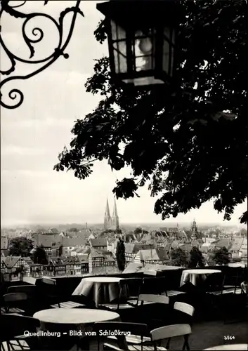 Ak Quedlinburg im Harz, Blick vom Schlosskrug