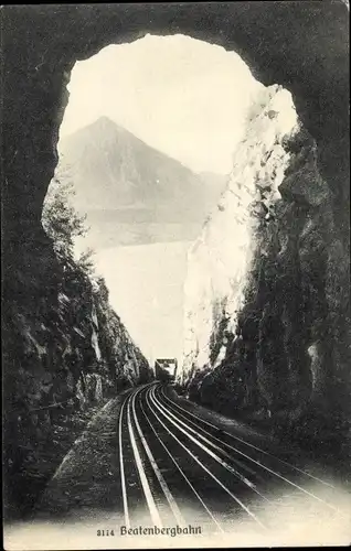 Ak Beatenberg Kanton Bern, Beatenbergbahn, Tunnel