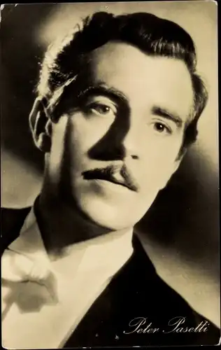 Ak Schauspieler Peter Pasetti, Portrait