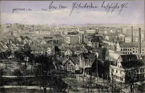 Ak Meerane in Sachsen, Stadtpanorama