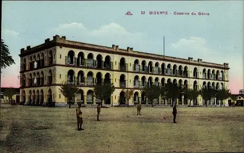 Ak Bizerte Tunesien, Caserne du Génie, Ansicht der Kaserne