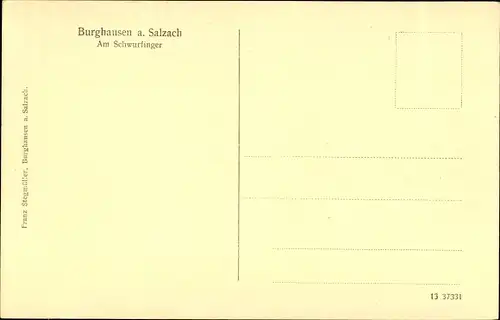 Künstler Ak Ermer, Franz, Burghausen an der Salzach Bayern, Am Schwurfinger