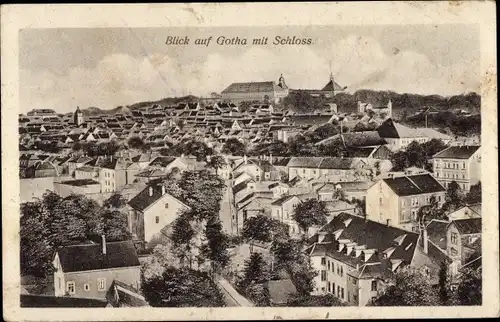 Ak Gotha in Thüringen, Blick auf die Stadt mit Schloss