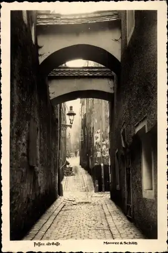 Ak Passau in Niederbayern, Alte Gasse