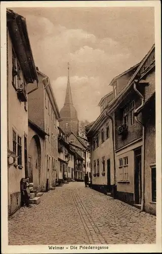 Ak Weimar in Thüringen, Friedensgasse