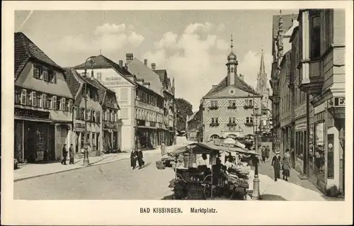 Ak Bad Kissingen Unterfranken Bayern, Marktplatz