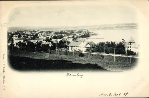 Ak Starnberg in Oberbayern, Panorama vom Ort