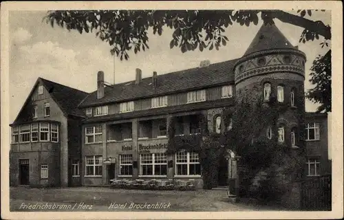 Ak Friedrichsbrunn Thale im Harz, Hotel Brockenblick