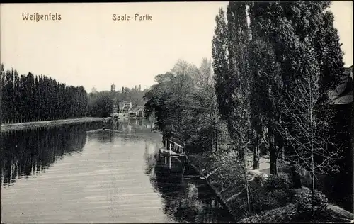 Ak Weißenfels an der Saale, Saale-Partie