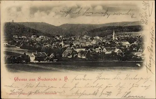 Ak Bad Suderode Quedlinburg im Harz, Panorama vom Ort