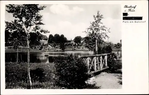 Ak Ohrdruf in Thüringen, Park am Bahnhof