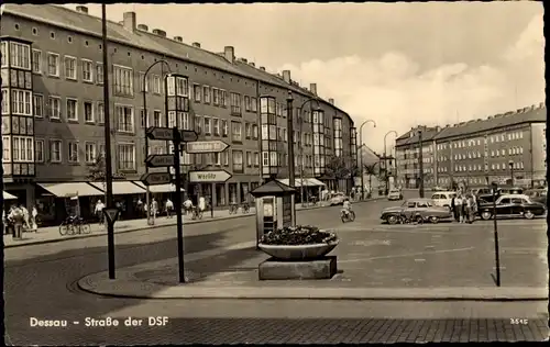 Ak Dessau in Sachsen Anhalt, Straße der DSF