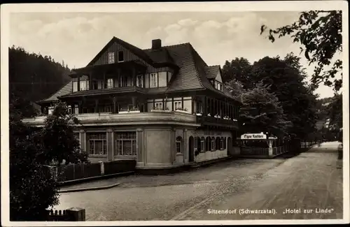 Ak Sitzendorf in Thüringen, Hotel zur Linde