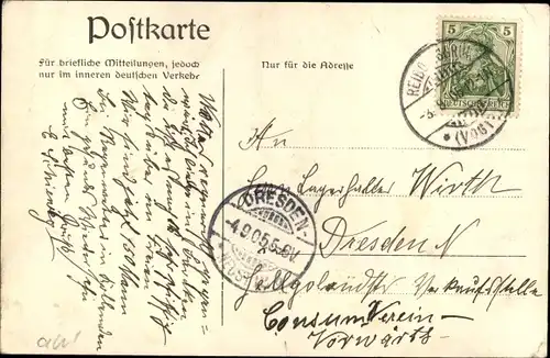 Ak Albertsberg Auerbach im Vogtland, Häuserpartie