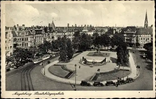 Ak Magdeburg an der Elbe, Staatsbürgerplatz