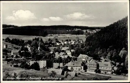 Ak Altenau Clausthal Zellerfeld im Oberharz, Panorama vom Mühlenberg