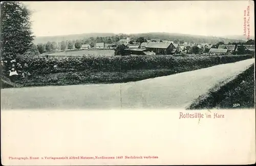 Ak Rottesütte Ellrich Harz Thüringen, Panorama vom Ort