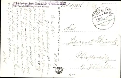 Ak Bad Gottleuba in Sachsen, Heilstätte, Fliegeraufnahme