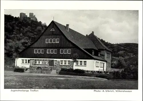 Ak Treffurt an der Werra, Jugendherberge, Burgruine