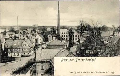 Ak Großröhrsdorf Sachsen, Blick über die Dächer der Stadt