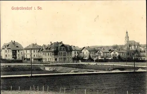 Ak Großröhrsdorf in Sachsen, Teilansicht