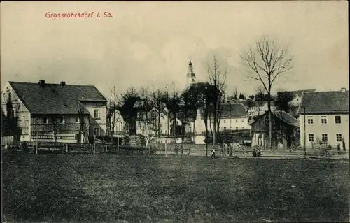 Ak Großröhrsdorf in Sachsen, Panorama vom Ort