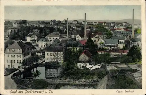 Ak Großröhrsdorf in Sachsen, Oberer Stadtteil