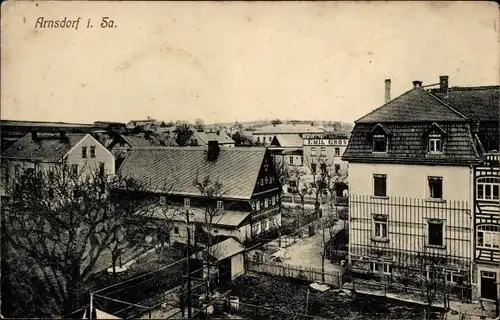 Ak Arnsdorf in Sachsen, Teilansicht