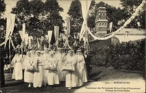 Ak Bon Secours Bonsecours Péruwelz Hennegau, Pensionnat des Religieuses Bernardines d'Esquermes