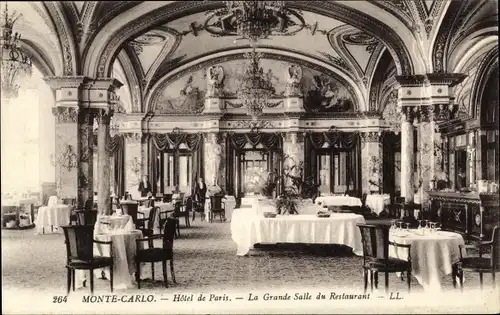 Ak Monte Carlo Monaco, Hotel de Paris, La Grande Salle du Restaurant
