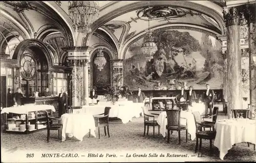 Ak Monte Carlo Monaco, Hotel de Paris, La Grande Salle du Restaurant