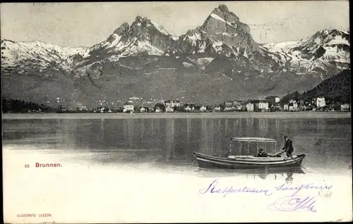 Ak Brunnen Kt Schwyz, Panorama