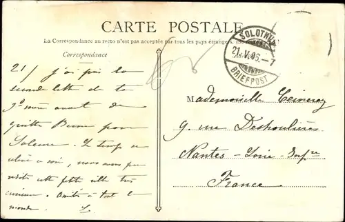 Ak Solothurn Stadt Schweiz, Gesamtansicht