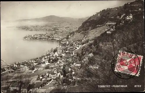 Ak Territet Montreux Kt. Waadt, Panorama