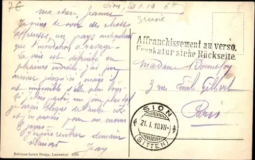 Ak Kanton Wallis Schweiz, Valle du Rhone depuis le Tourbillon