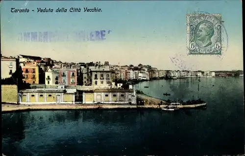 Ak Tarent Taranto Puglia, Veduta della Citta Vecchia