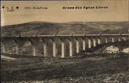 Ak Lisboa Lissabon Portugal, Arcos das Águas Livres