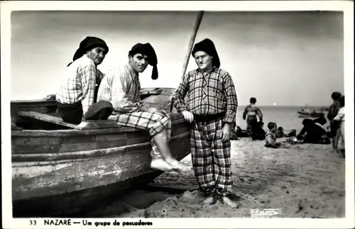 Ak Nazaré Portugal, um grupo de pescadores, Fischer