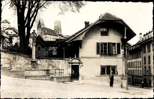 Ak Fribourg Freiburg Stadt Schweiz, Fontaine du Sauvage