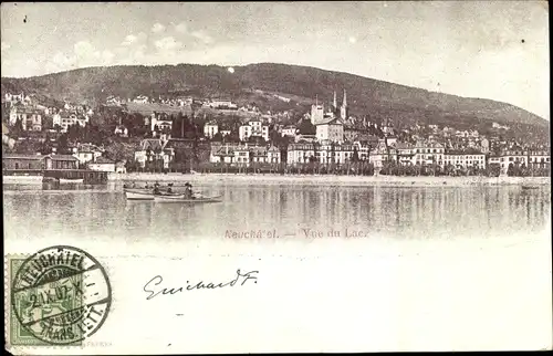 Ak Neuchâtel Neuenburg Stadt, Panorama, Vue du Lac