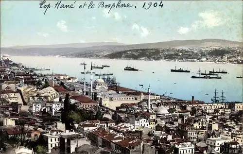 Ak Konstantinopel Istanbul Türkei, Top Hané et le Bosphore