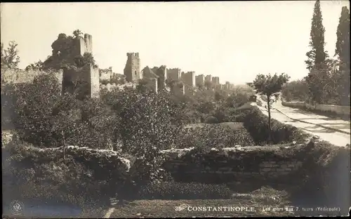 Ak Konstantinopel Istanbul Türkei, Les murs de Jédikoulé