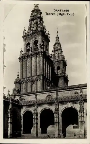 Ak Santiago de Compostela Galicien Spanien, Torres (Siglo XVII)