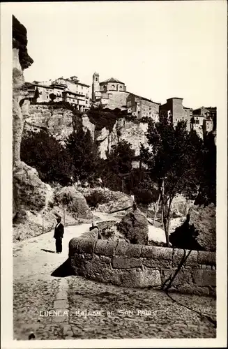 Ak Cuenca Kastilien La Mancha Spanien, Bajada de San Pablo