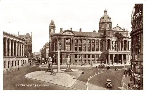 Ak Birmingham West Midlands England, Victoria Square, Platz