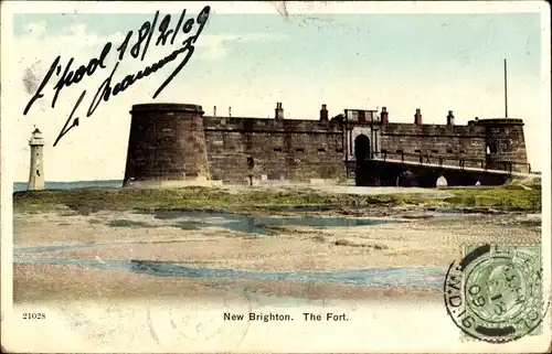 Ak New Brighton Wallasey England, The Fort